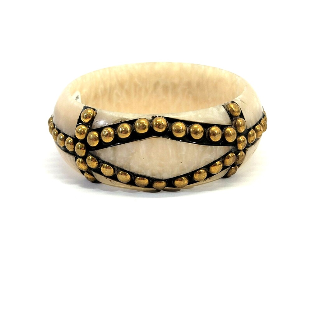 Name Brand Fashion Statement Thick Bangle Beaded Bracelet NEW Trendy‎ Chic